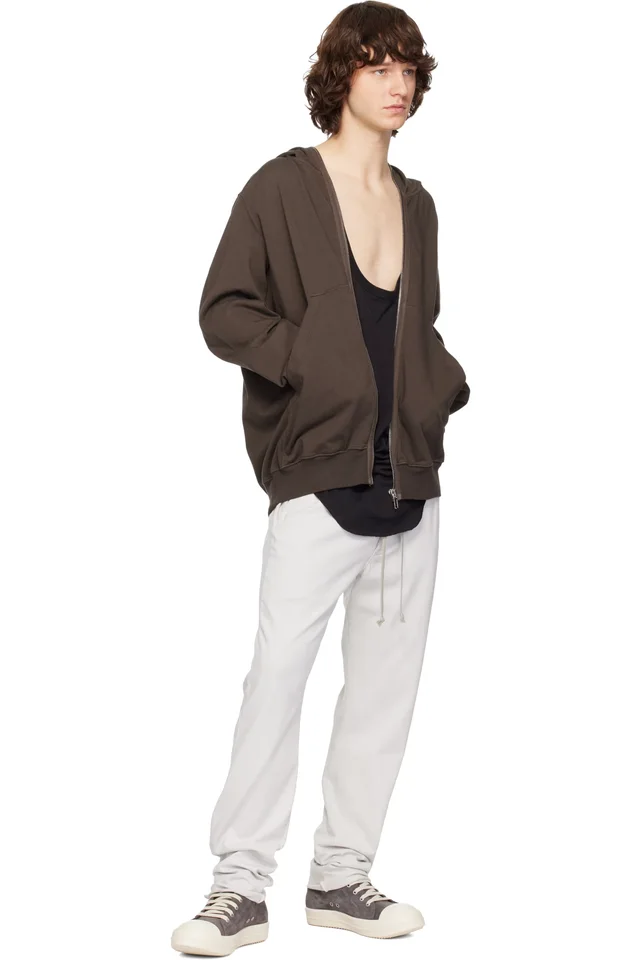 Rick Owens DRKSHDW Gray Temple Jumbo Gimp Hoodie, photo 4 of 4 from SSENSE