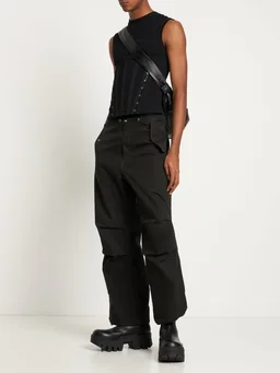 Dion Lee Wide-leg trousers with zip closure in 54% Organic Cotton, 46% Nylon, photo 2 of 5 from LUISAVIAROMA