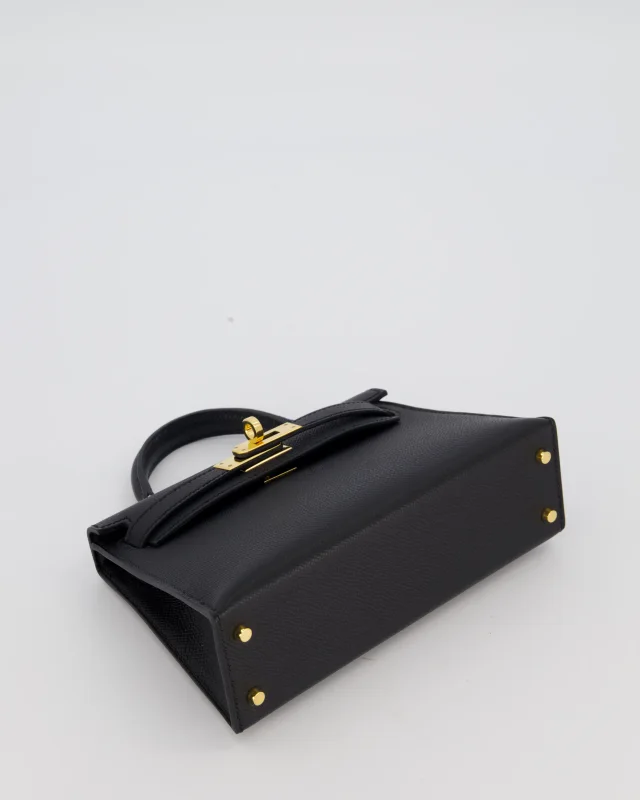 Hermès Mini Kelly II Sellier Bag Black Epsom Leather in Black Epsom leather from Sellier, photo 19 of 21