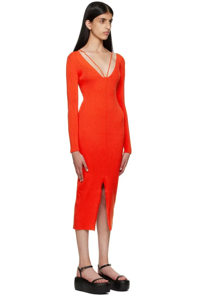 AERON Red Rivoli Maxi Dress, photo 2 of 2 from SSENSE