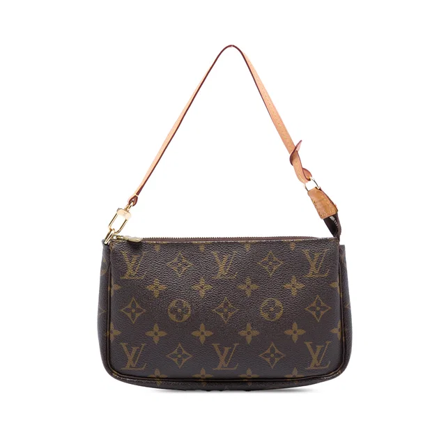Brown Louis Vuitton Monogram Pochette Accessoires Shoulder Bag in Brown Coated canvas from Designer Revival