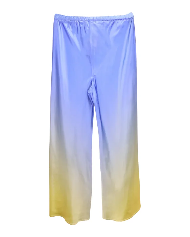 Cult Gaia Stacie Gradient Wide-Leg Pants in Blue Polyester in Blue, photo 3 of 6 from ShopSimon