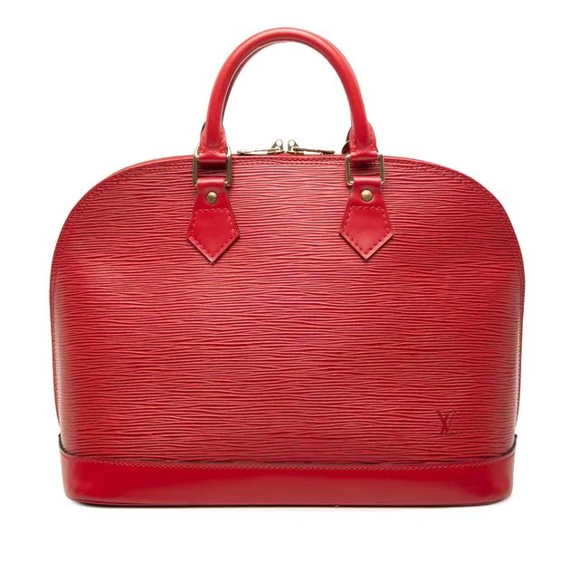 Red Louis Vuitton Epi Alma PM Handbag in Red Leather from Designer Revival