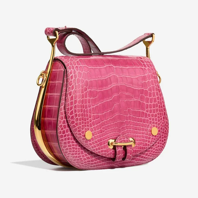 Hermès Passe-Guide Alligator Mississippi Rose Tyrien in Pink Crocodile from SACLÀB, photo 5 of 9