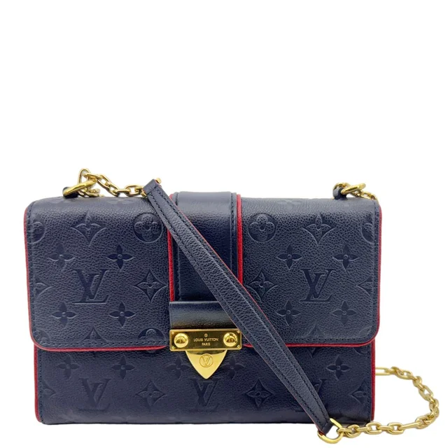 Louis Vuitton Saint Sulpice PM Empreinte Leather Crossbody Bag Navy Blue in Navy Leather from Dallas Designer Handbags