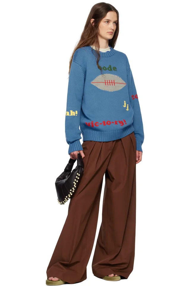 Bode Blue Spirit Sweater, photo 4 of 4 from SSENSE