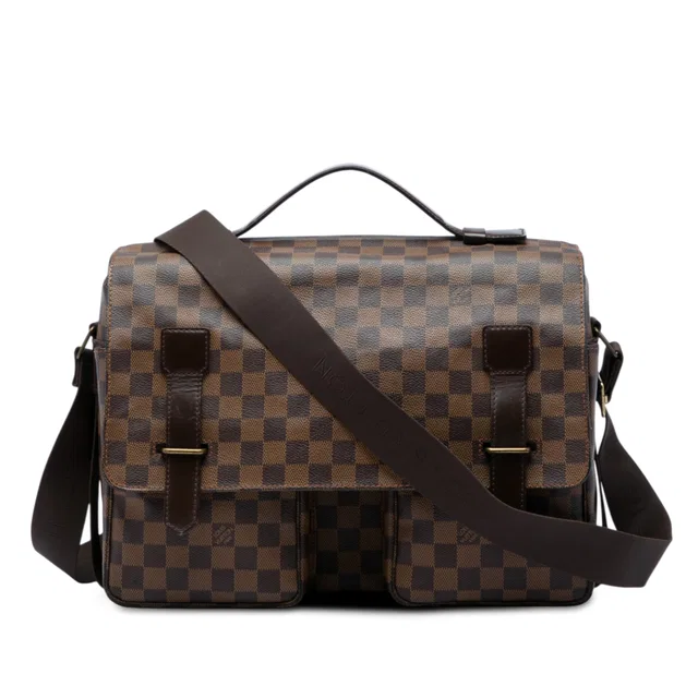 Brown Louis Vuitton Damier Ebene Broadway Satchel in Brown Canvas from Designer Revival
