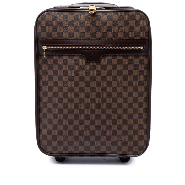 Brown Louis Vuitton Damier Ebene Pegase 45 Travel Bag in Brown Canvas from Designer Revival