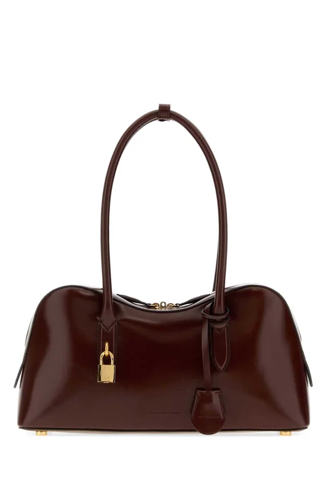 Stella McCartney Curved Silhouette Shoulder Bag — Brown in Brown Leather from HEWI
