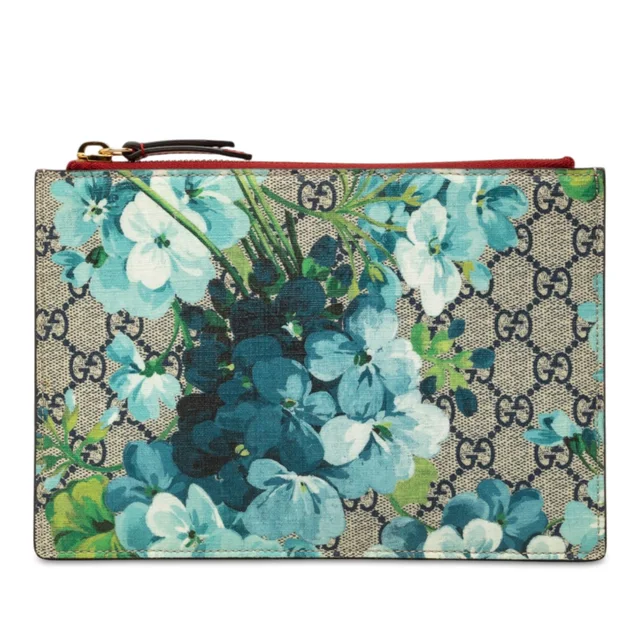 Beige Gucci GG Supreme Blooms Clutch in Beige Coated canvas from Designer Revival, photo 1 of 1