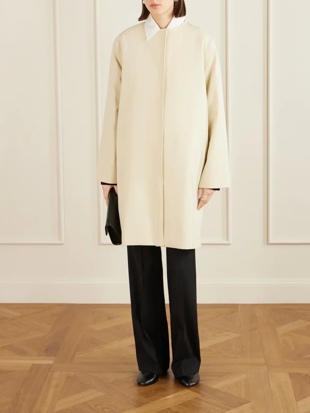 LOULOU DE SAISON Merill cotton-gabardine coat in Beige, photo 2 of 2 from NET-A-PORTER (Canada)