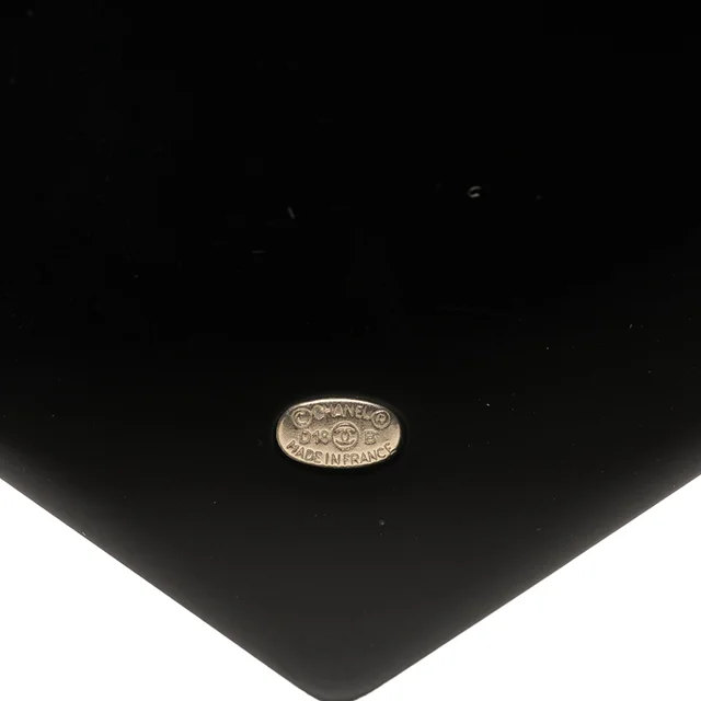 Black Chanel CC Resin Strass and Faux Pearl Coco Neige Pin Brooch in Black Resin from Designer Revival, photo 2 of 2