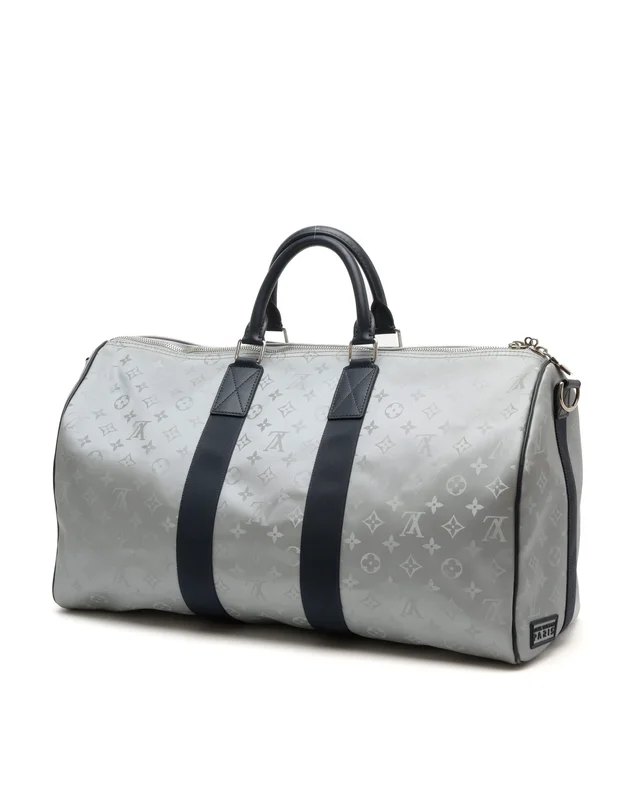Louis Vuitton Monogram Satellite Keepall Bandoulière 50 Weekend Bag in Canvas from A Retro Tale, photo 3 of 11