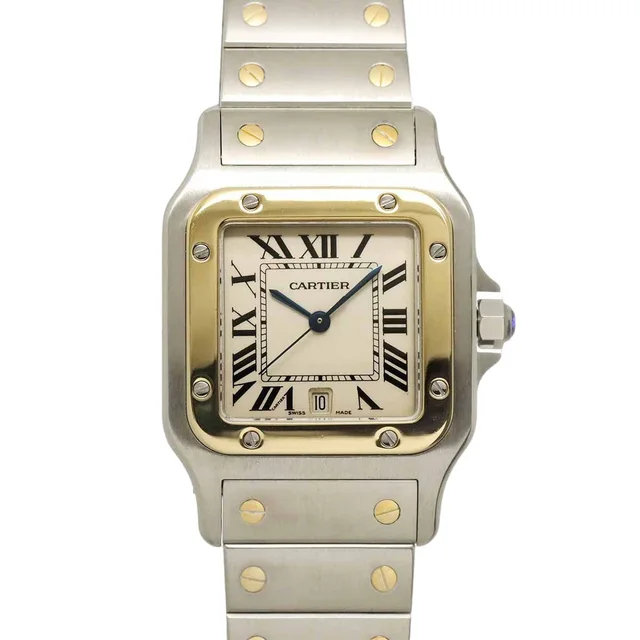 Cartier Santos Galbee LM Watch Date Yellow Gold in Yellow from The Reluxe