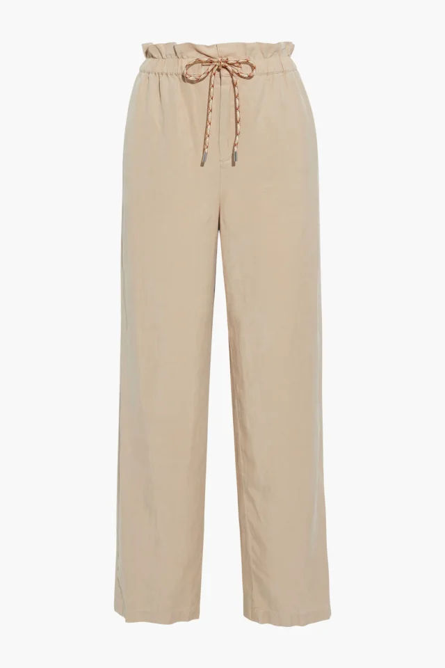 Henry Lyocell-Blend Twill Wide-Leg Pants in Beige, image 1 of 1 from THE OUTNET