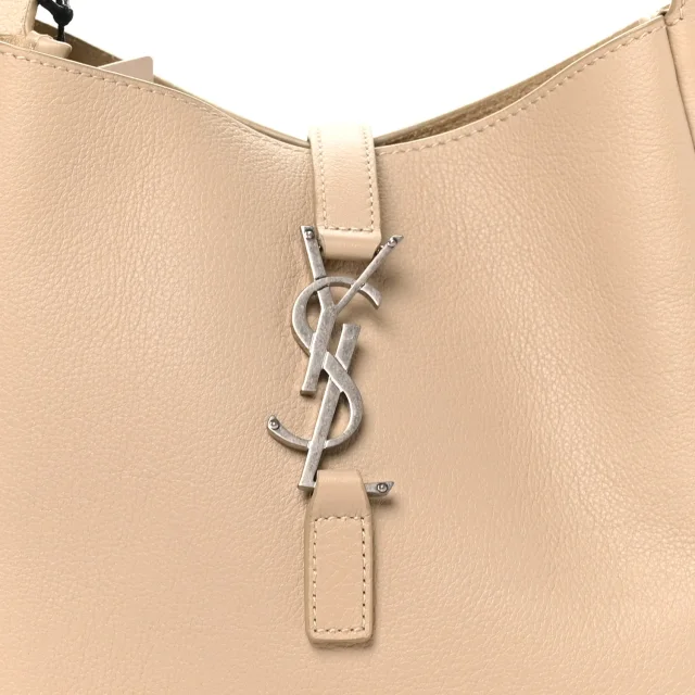 Saint Laurent Smooth Calfskin Small Le 5 A 7 Soft Hobo Sea Salt in Calfskin from FASHIONPHILE, photo 7 of 9