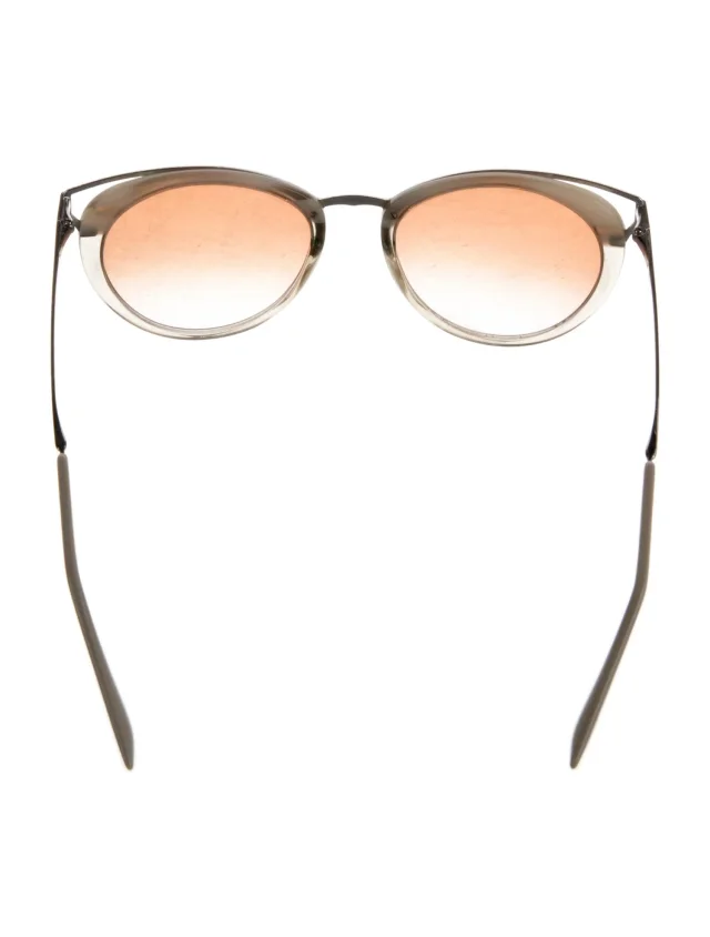 Prada Round Gradient Sunglasses in brown|red from The RealReal, photo 2 of 3
