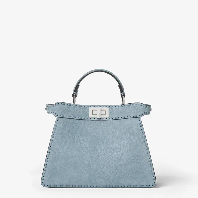 Fendi Peekaboo Top Handle Bag — Blue Leather in Blue Leather from HEWI