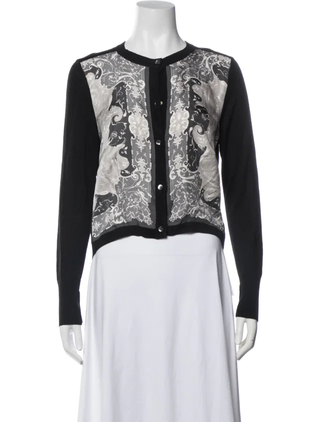 Etro Silk Patterned Sweater in blue Silk from The RealReal