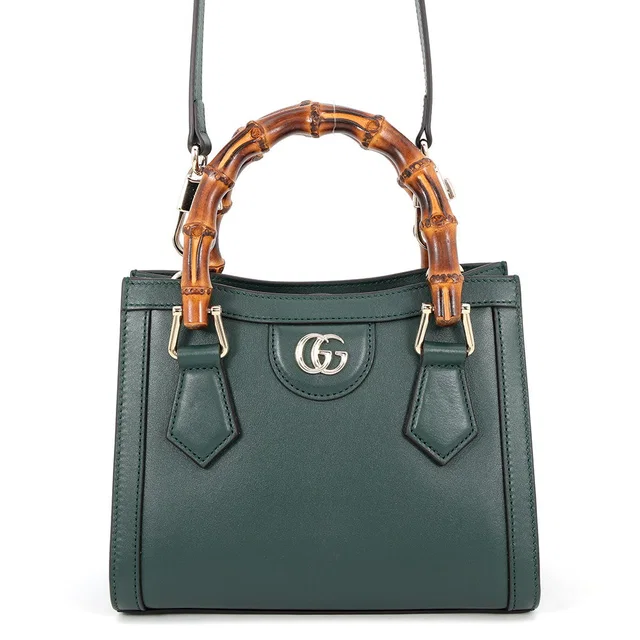 Gucci Diana 2WAY Handbag Green832936 Leather Bamboo Size Small in Leather from GALLERY RARE