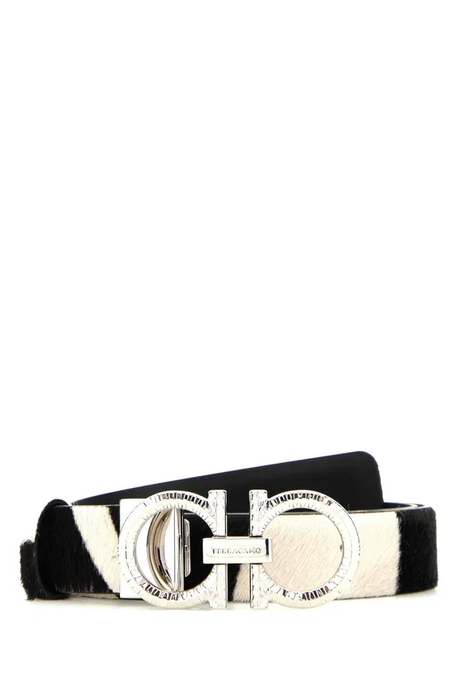 Ferragamo Bianconero Belt — Multicolor in Multicolor Calfskin from HEWI