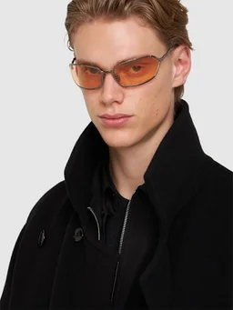 Kuboraum Berlin Rectangular sunglasses in 0% Metallic Fiber, 0% Acetate, photo 3 of 5 from LUISAVIAROMA