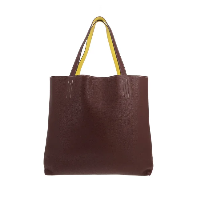 Hermès Double Sens tote bag in Brown Clemence leather from Collector Square, photo 2 of 5