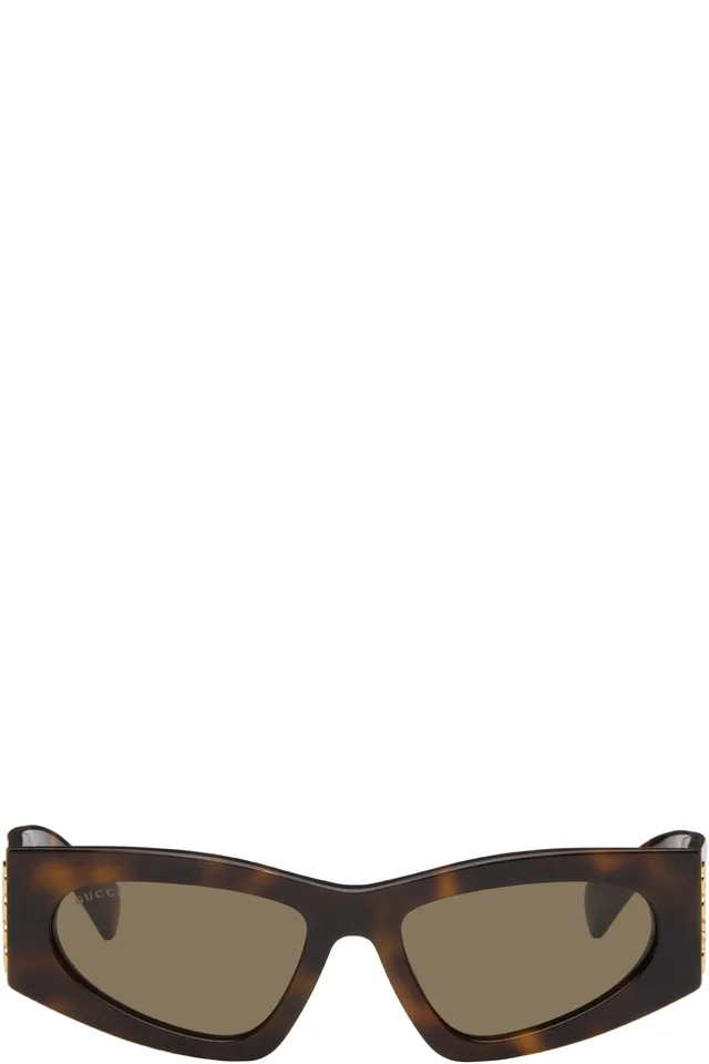 Brown 'Gucci on Side' Sunglasses, image 1 of 1 from SSENSE
