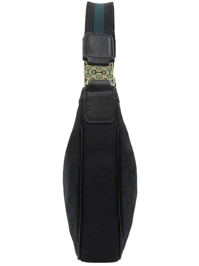 Gucci Canvas GG pattern one-shoulder bag, black from VINTAGE QOO TOKYO, photo 3 of 10