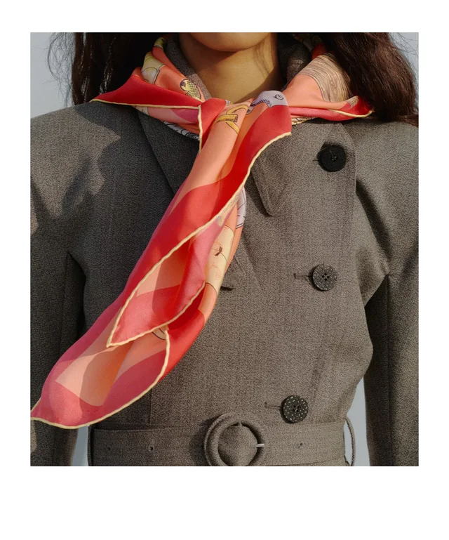 Jacquemus Le Grand Foulard cocktail-print silk scarf, photo 3 of 3 from SENSER