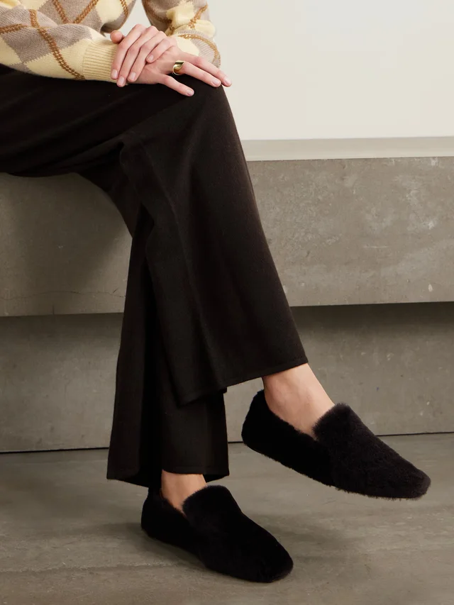 LE MONDE BERYL Orlando shearling loafers in Brown, photo 2 of 2 from NET-A-PORTER (Canada)