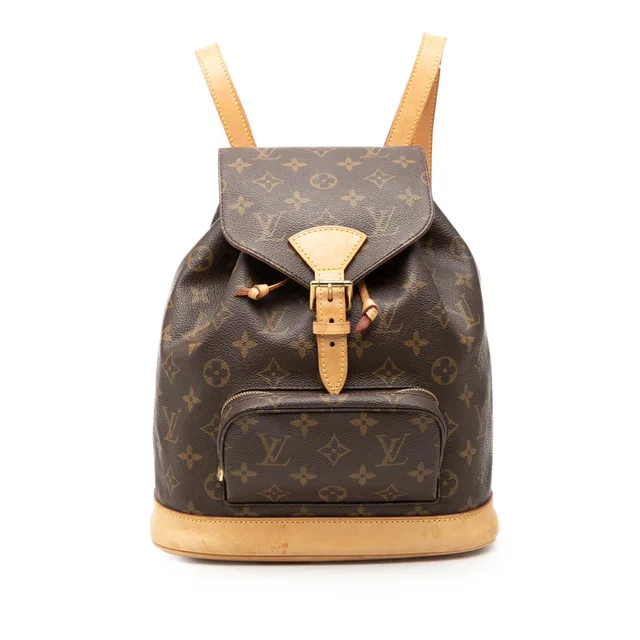 Brown Louis Vuitton Monogram Montsouris MM Backpack in Brown Coated canvas from Designer Revival