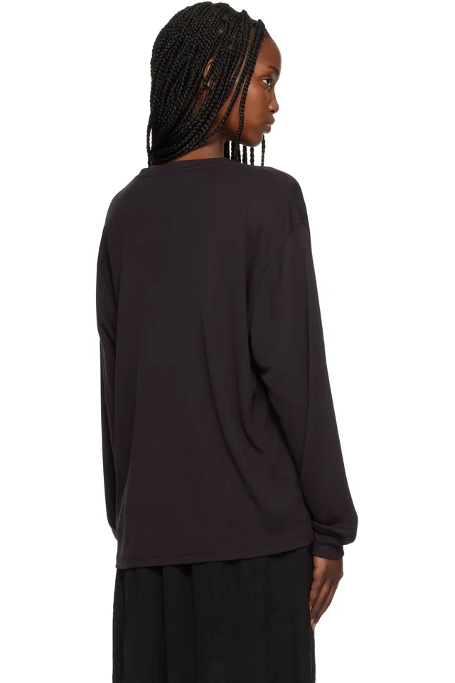 Studio Nicholson Brown Simmons Jersey T-shirt, photo 3 of 4 from SSENSE