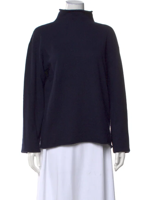 Jil Sander Cashmere Turtleneck Sweater in blue Cashmere from The RealReal