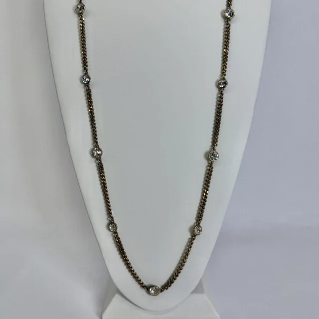 Givenchy Women's Necklace - Silver/Gold in gray|silver|gold from Depop, photo 4 of 6