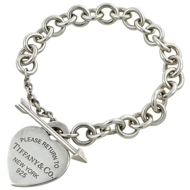 Bracelet Return to Tiffany Heart Tag 925 Sterling Silver in Silver from The Reluxe