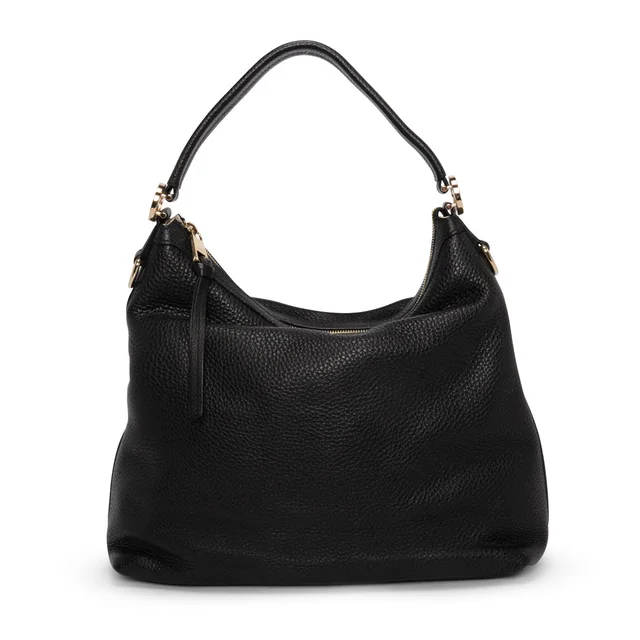 Gucci Grained Calfskin Small Miss GG Hobo Bag in Black Caviar leather from Blue Spinach