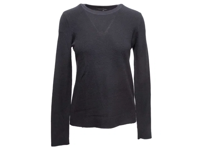 Black The Row Silk & Cotton-Blend Sweater Size US S in Black Silk from Designer Revival