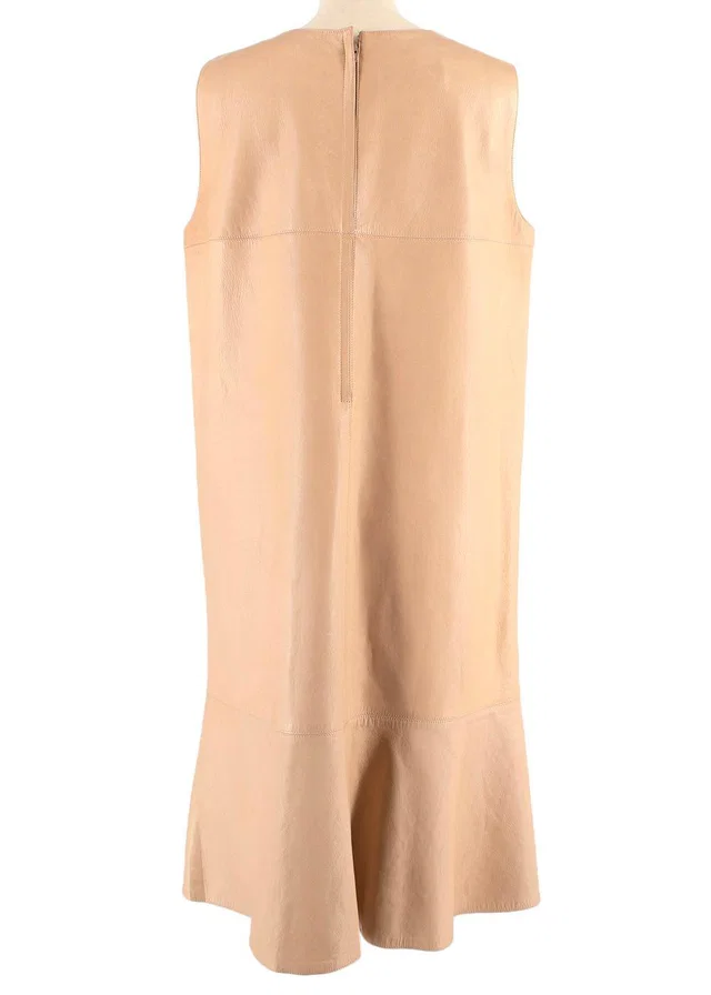 Chanel Nude Leather Sleeveless Shift Dress in Leather from HEWI