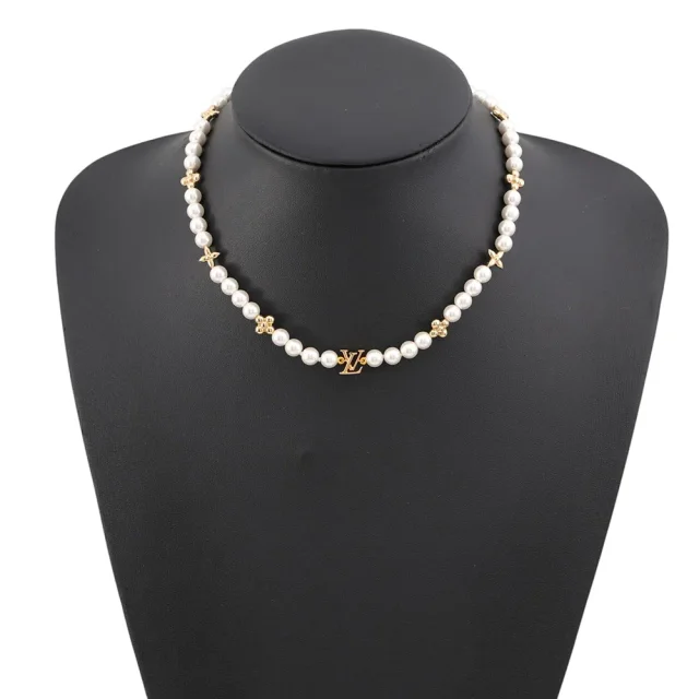 Silver・My LV PearlM01990 Gold Plated Faux Pearl in Gold from GALLERY RARE, photo 6 of 12