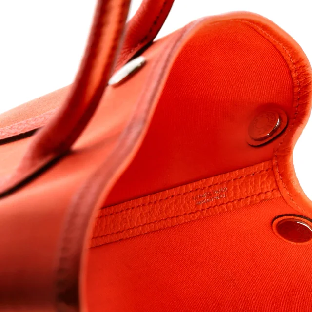 Hermès Garden Party Tote Toile and Leather 30 in orange Leather from Rebag, photo 6 of 7