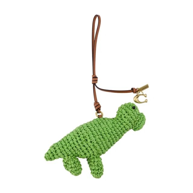 Coach Crocheted Dinosaur Charm — Green Acrylic Headbands in Green Resin from HEWI