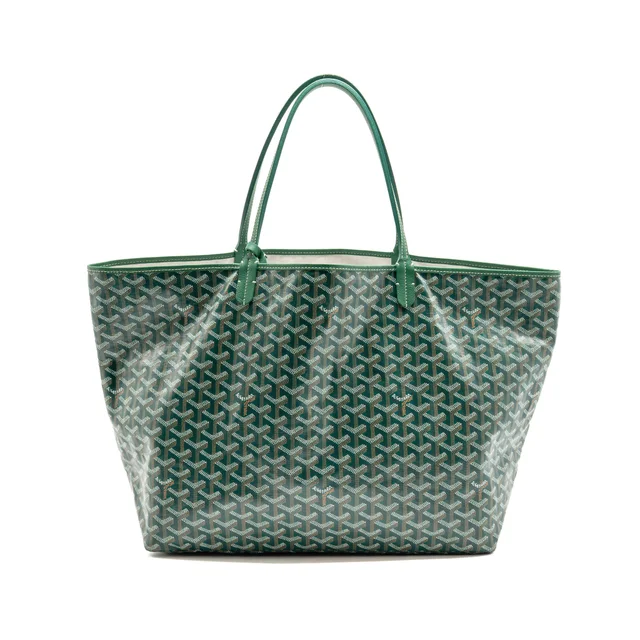 Goyard Saint Louis GM Tote Bag Goyardine Canvas / Chevroches Leather Green Shw in Green Canvas from EMIER