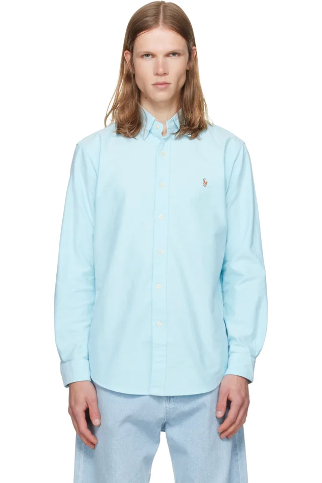 Polo Ralph Lauren Blue 'The Iconic Oxford' Shirt, image 1 of 1 from SSENSE