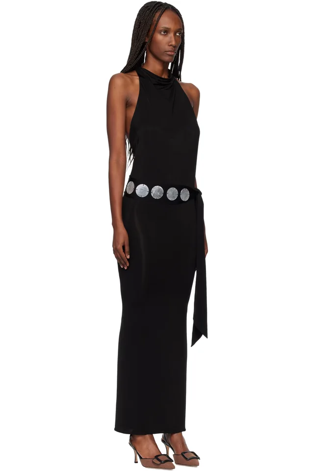 Conner Ives Black Jersey Halter Maxi Dress, photo 2 of 2 from SSENSE
