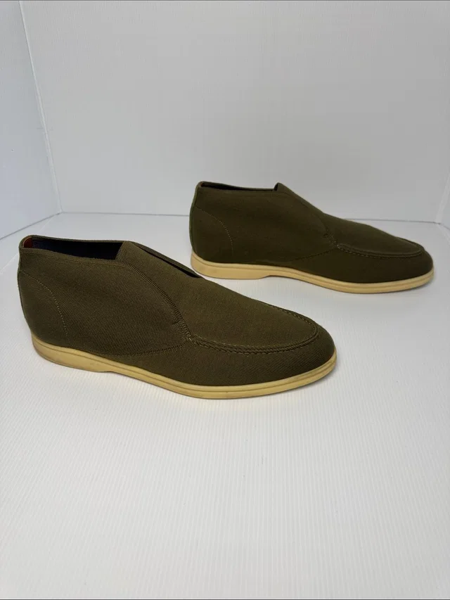 Loro Piana Open Knitted Walk Ankle Boot Men's Dark Olive Green Wish Wool 44 / 11 in green Wool from Poshmark