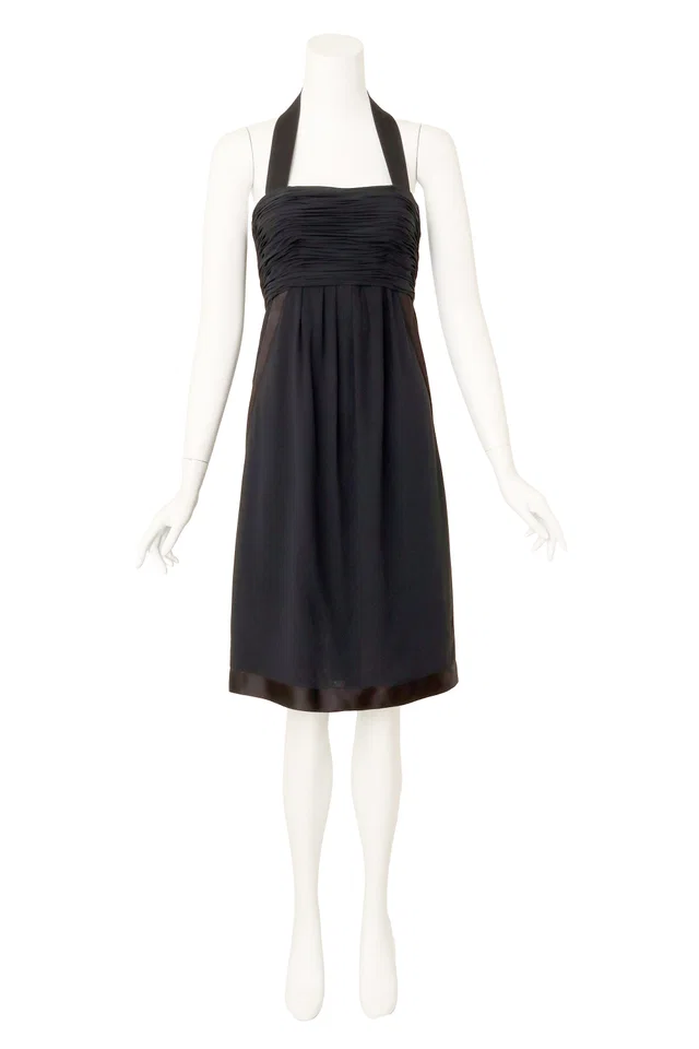 Chanel Ruched Halter Dress in Satin from Recess LA