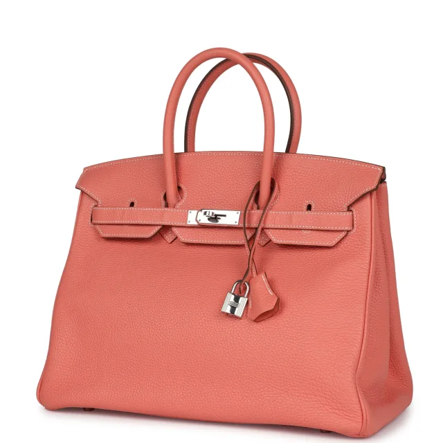 Hermès Birkin 35 Crevette Clemence Palladium Hardware in Clemence leather from Madison Avenue Couture, photo 5 of 9