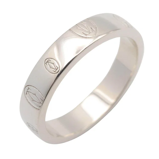 Cartier Happy Birthday Au750 White Gold Ring Size 12.5 in White from LuxUness