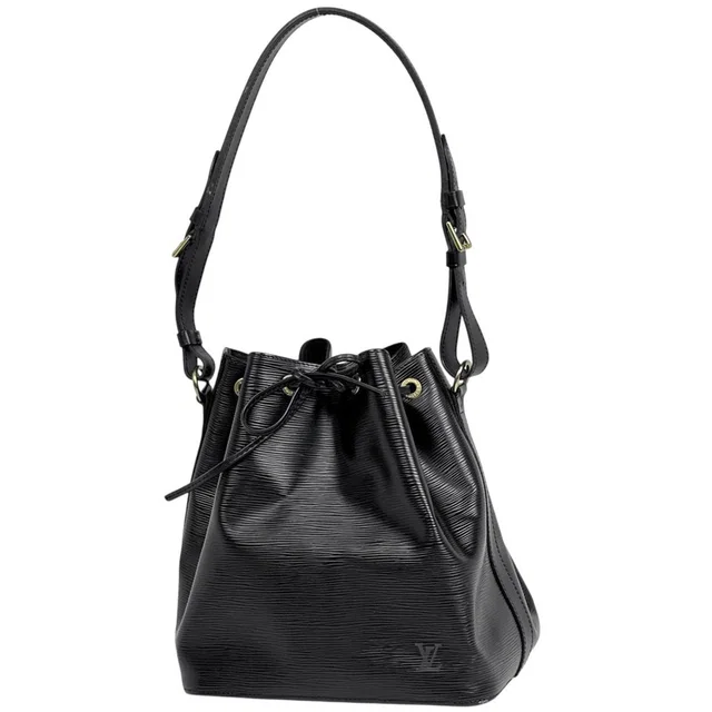 Louis Vuitton Petit Noir Shoulder Drawstring Bag Epi in Black from The Reluxe